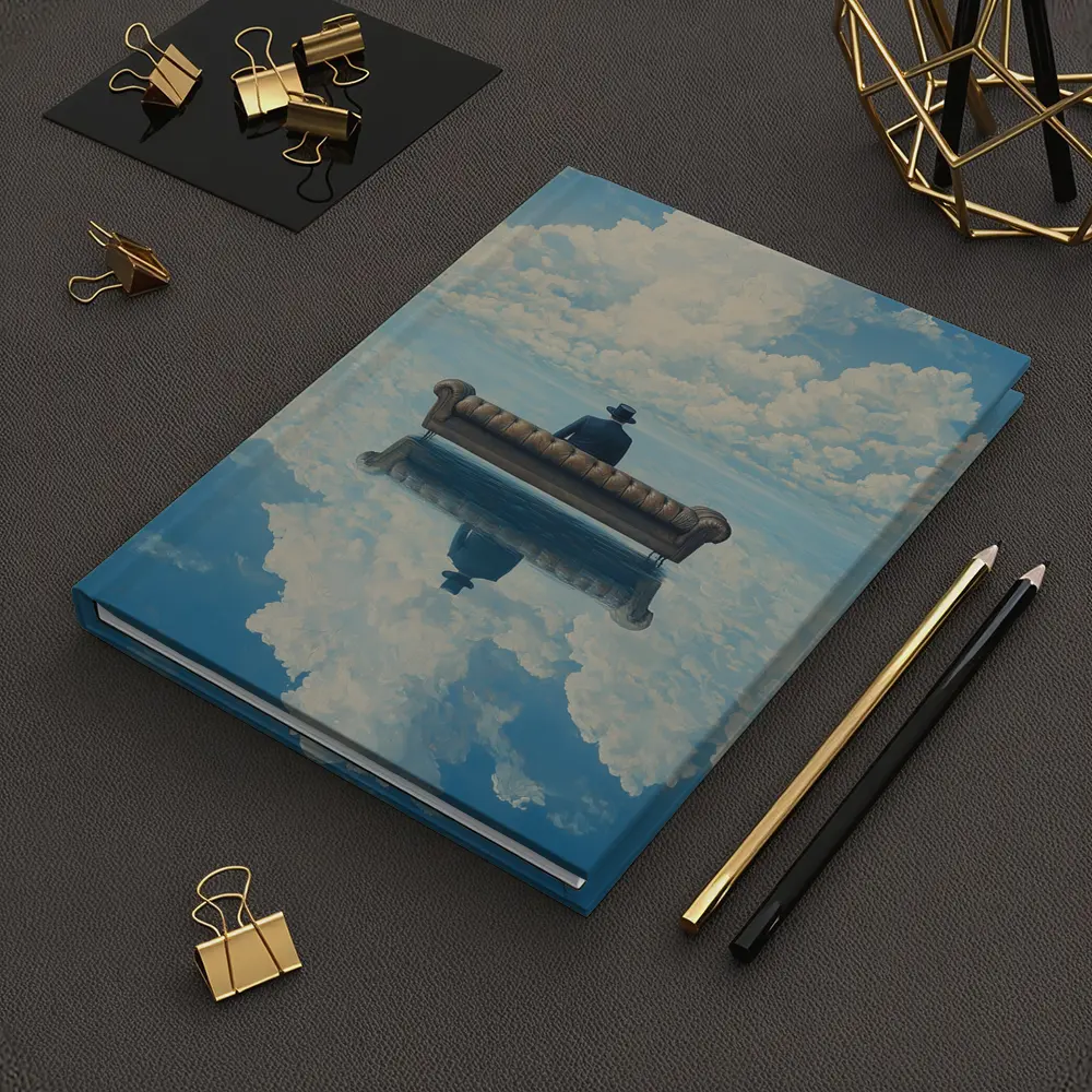 Man On Sofa Surreal Sky Reflection – Notebooks