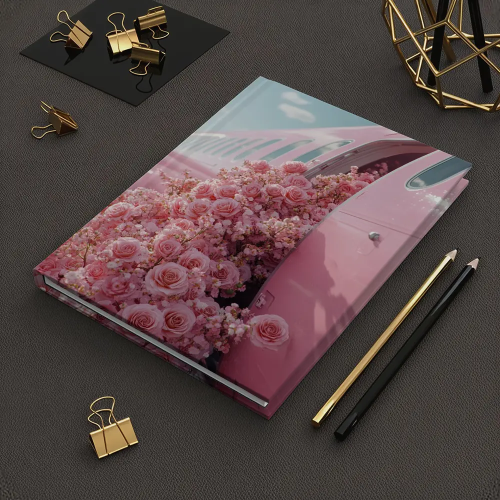 Pink Roses Overflowing From Airplane Door – Notebooks