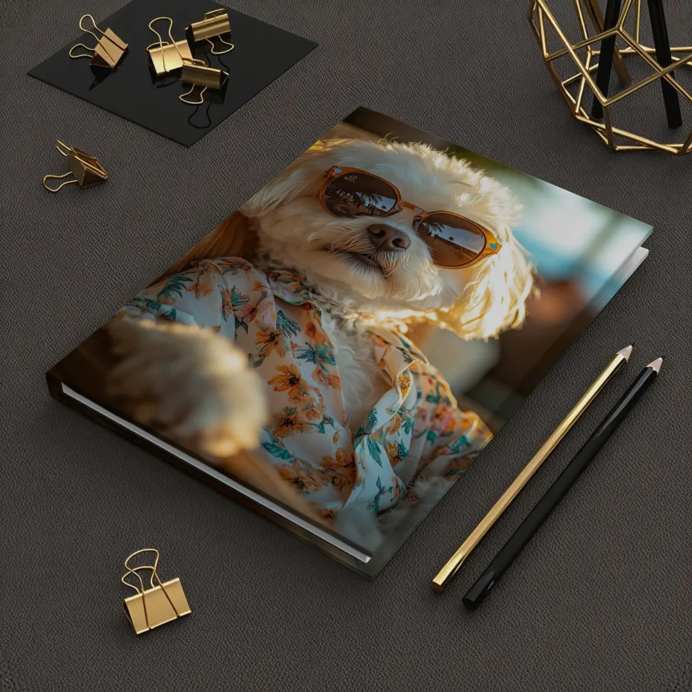 Shih Tzu Sunglasses Floral Shirt Beach Vibes – Notebooks