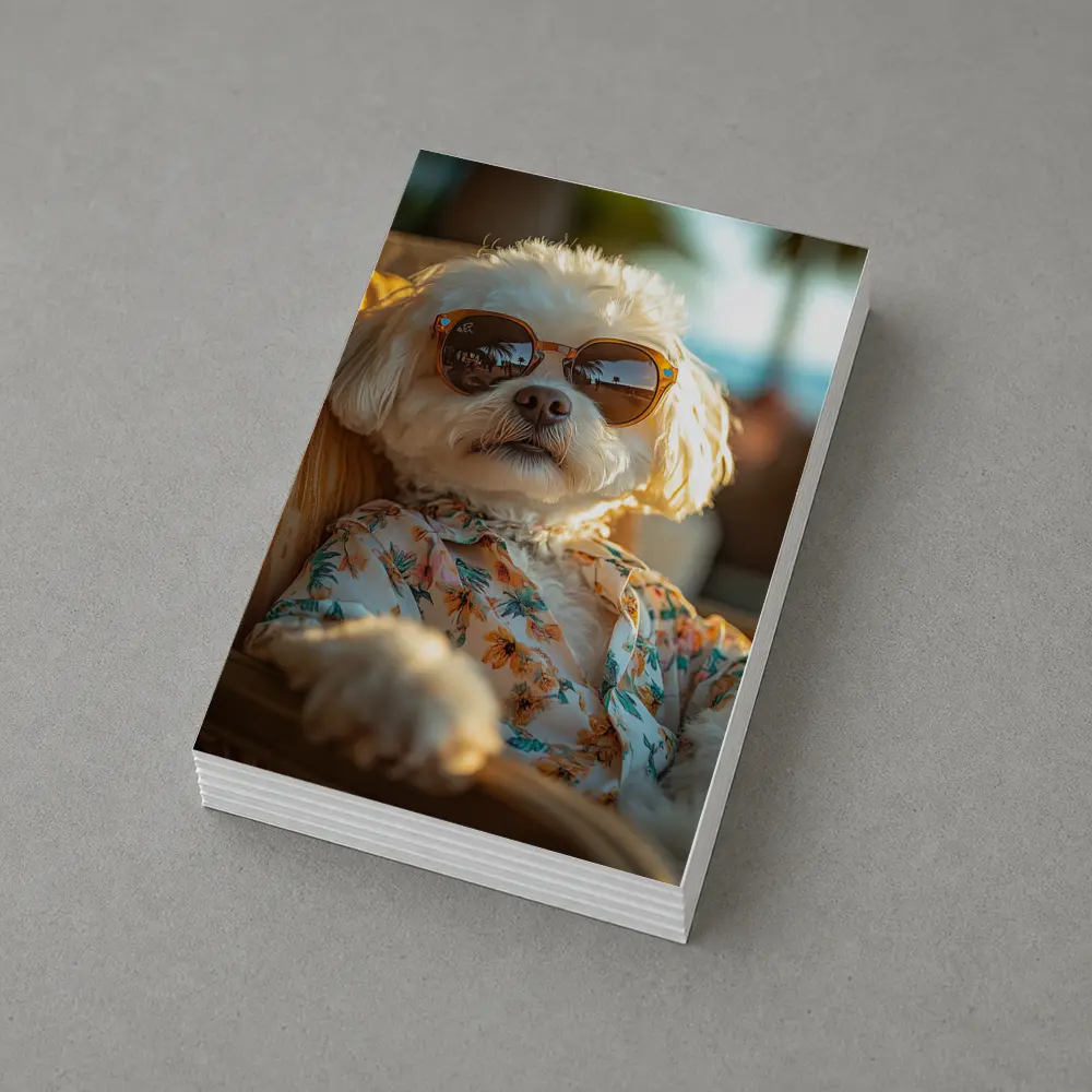 Shih Tzu Sunglasses Floral Shirt Beach Vibes – Postcards