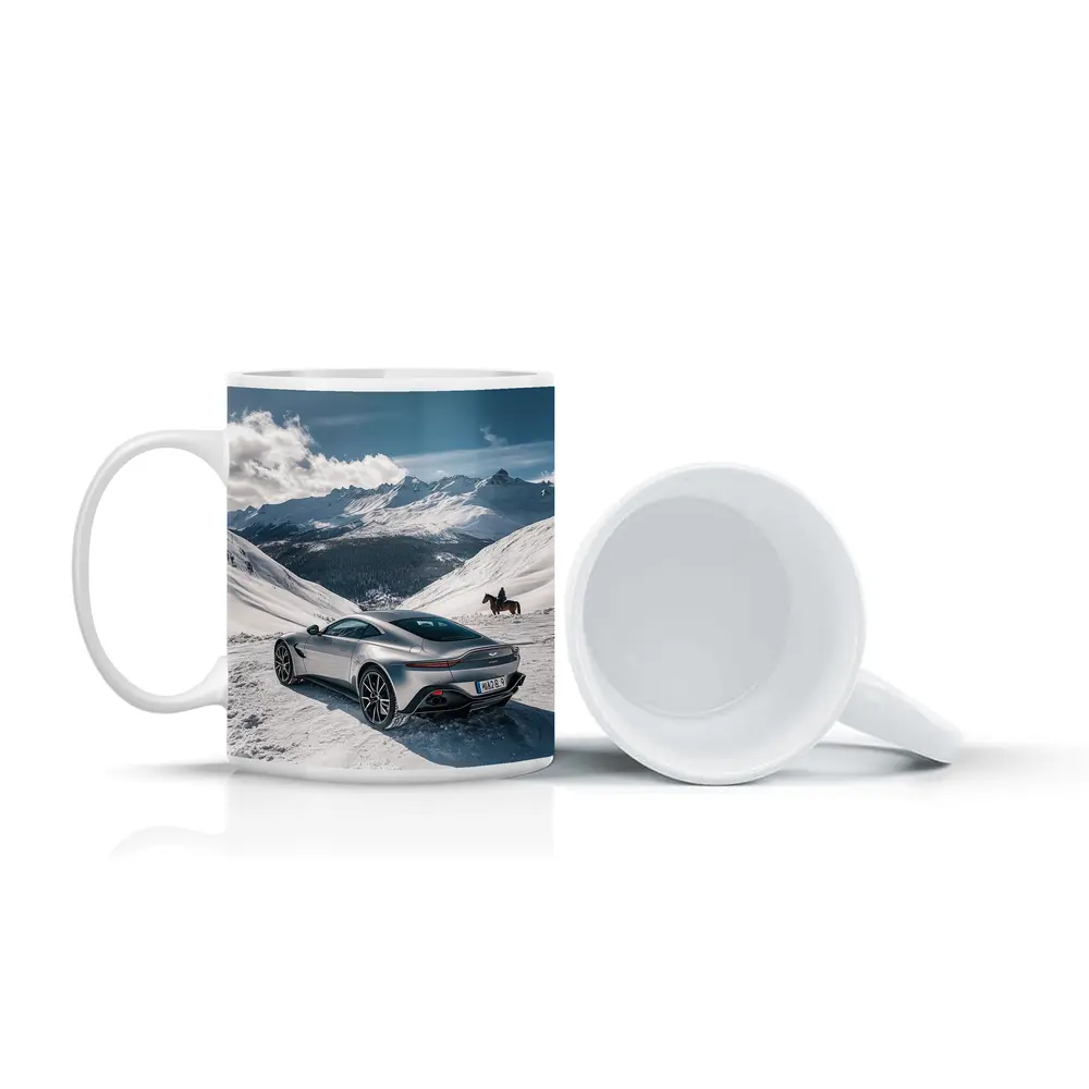 Aston Martin Vantage Silver Snow Mountain – Mugs