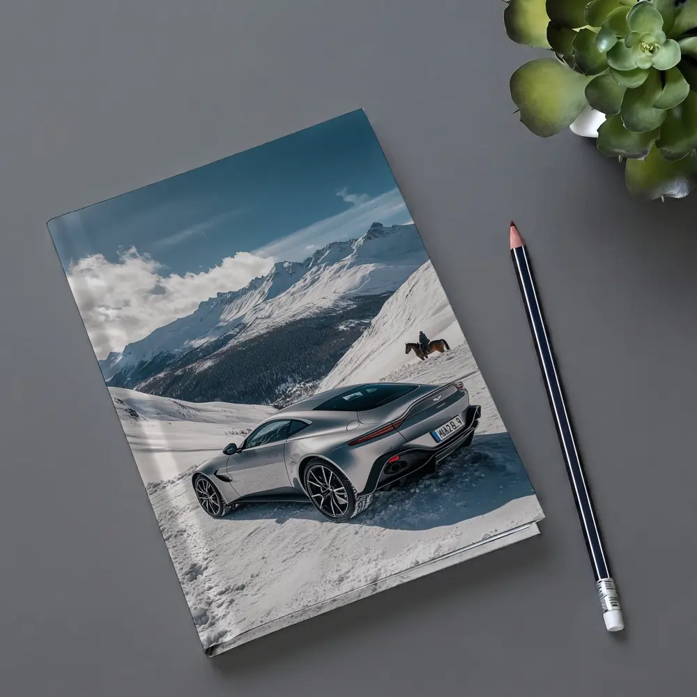 Aston Martin Vantage Silver Snow Mountain – Notebooks