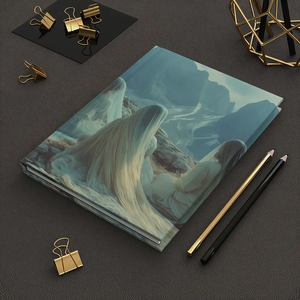 Three Veiled Women Sitting Before Mountains – Notebooks