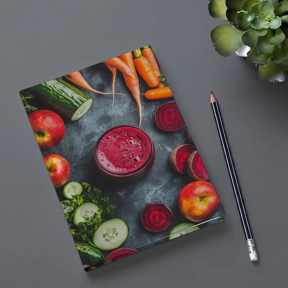 Beet Juice Glass Fresh Vegetables Dark Background – Notebooks