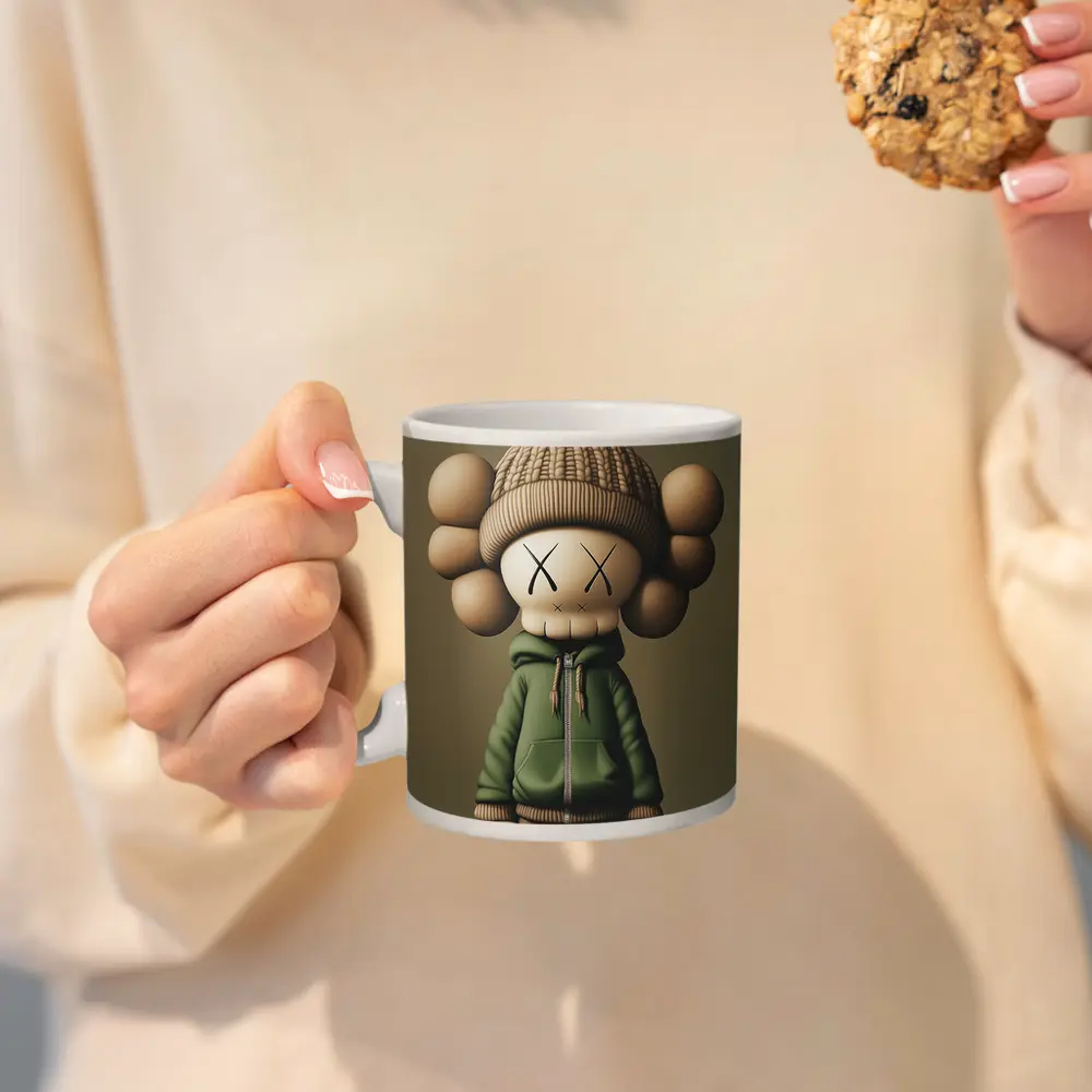 KAWS Style Toy Figure Green Hoodie – Mugs