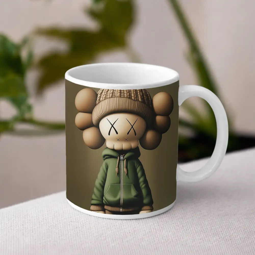 KAWS Style Toy Figure Green Hoodie – Mugs