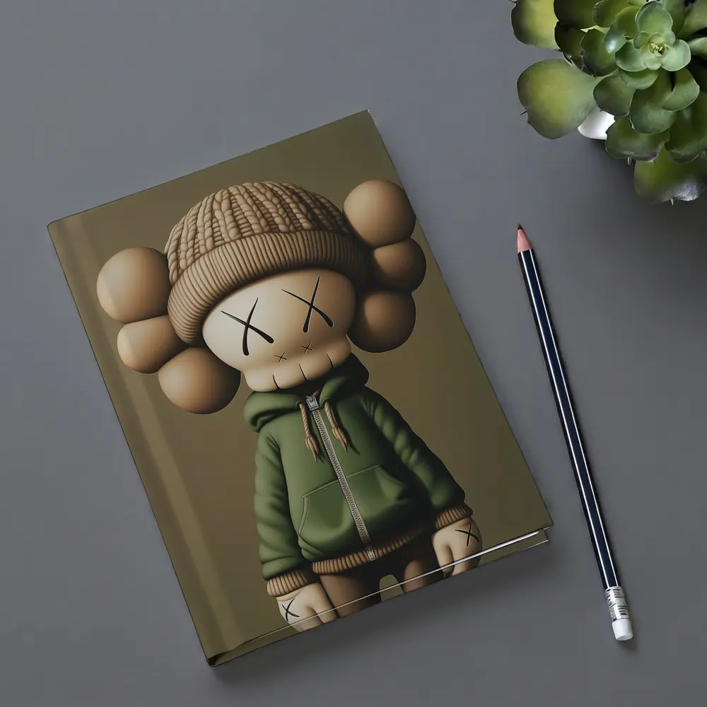 KAWS Style Toy Figure Green Hoodie – Notebooks