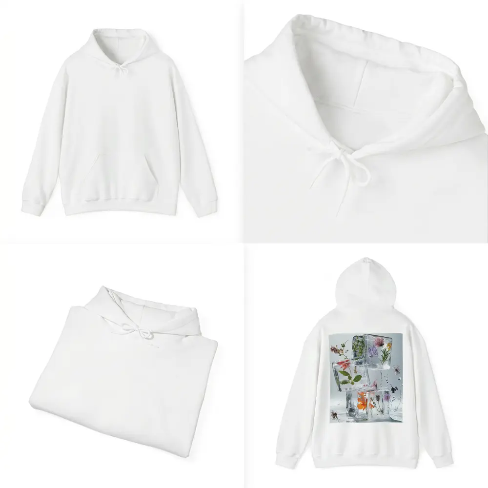 Wildflowers Frozen Inside Clear Ice Cubes – Hoodies