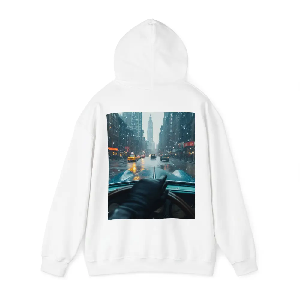 Classic Car Dashboard Rainy New York City – Hoodies