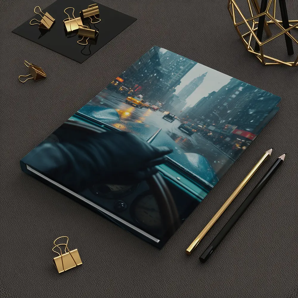 Classic Car Dashboard Rainy New York City – Notebooks