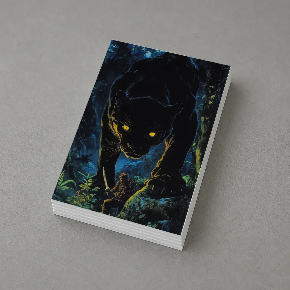 Black Panther Stalking Hunter Dark Jungle Night – Postcards