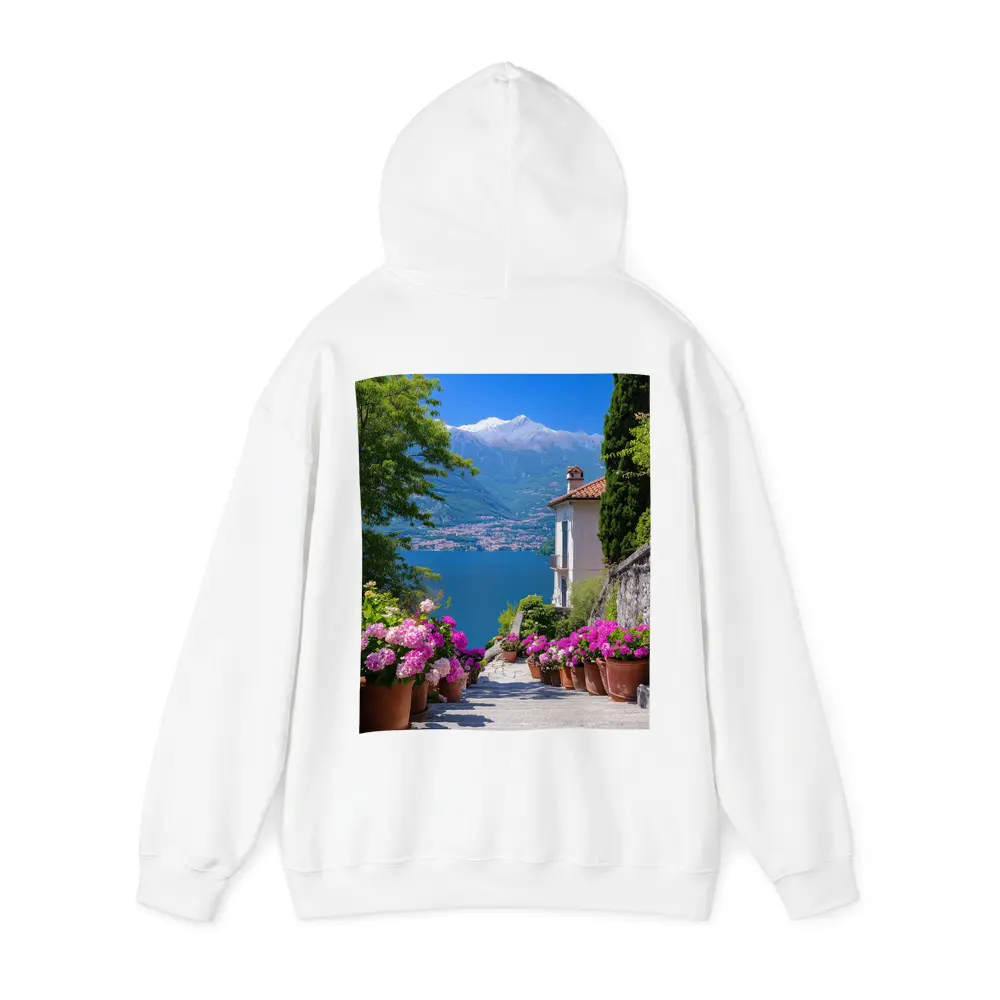 Lake Como Italy Flowers Mountain View – Hoodies