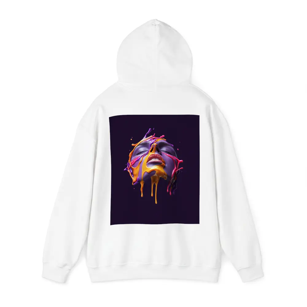 Purple Face Dripping Paint Abstract Art – Hoodies