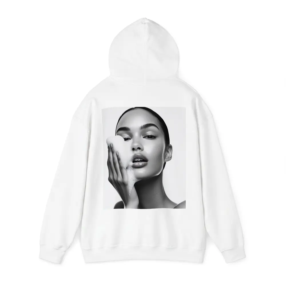 Woman Washing Face With Foam Beauty – Hoodies