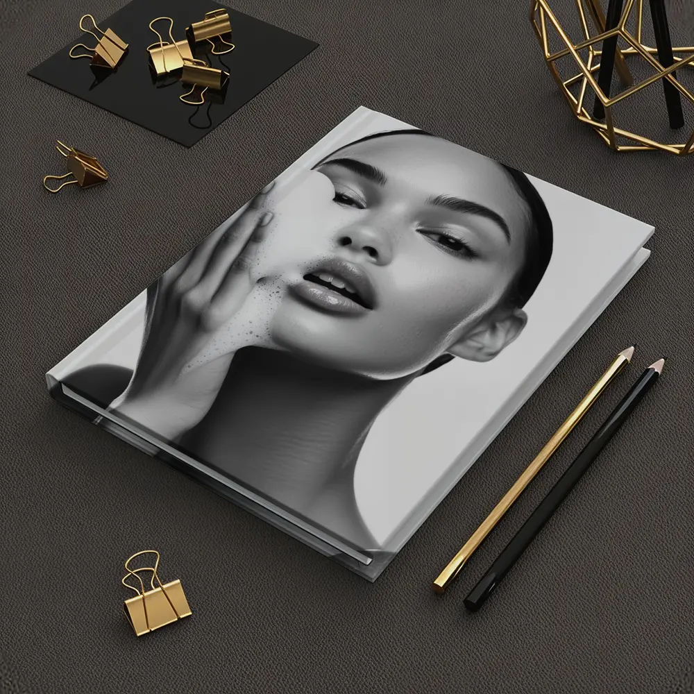 Woman Washing Face With Foam Beauty – Notebooks
