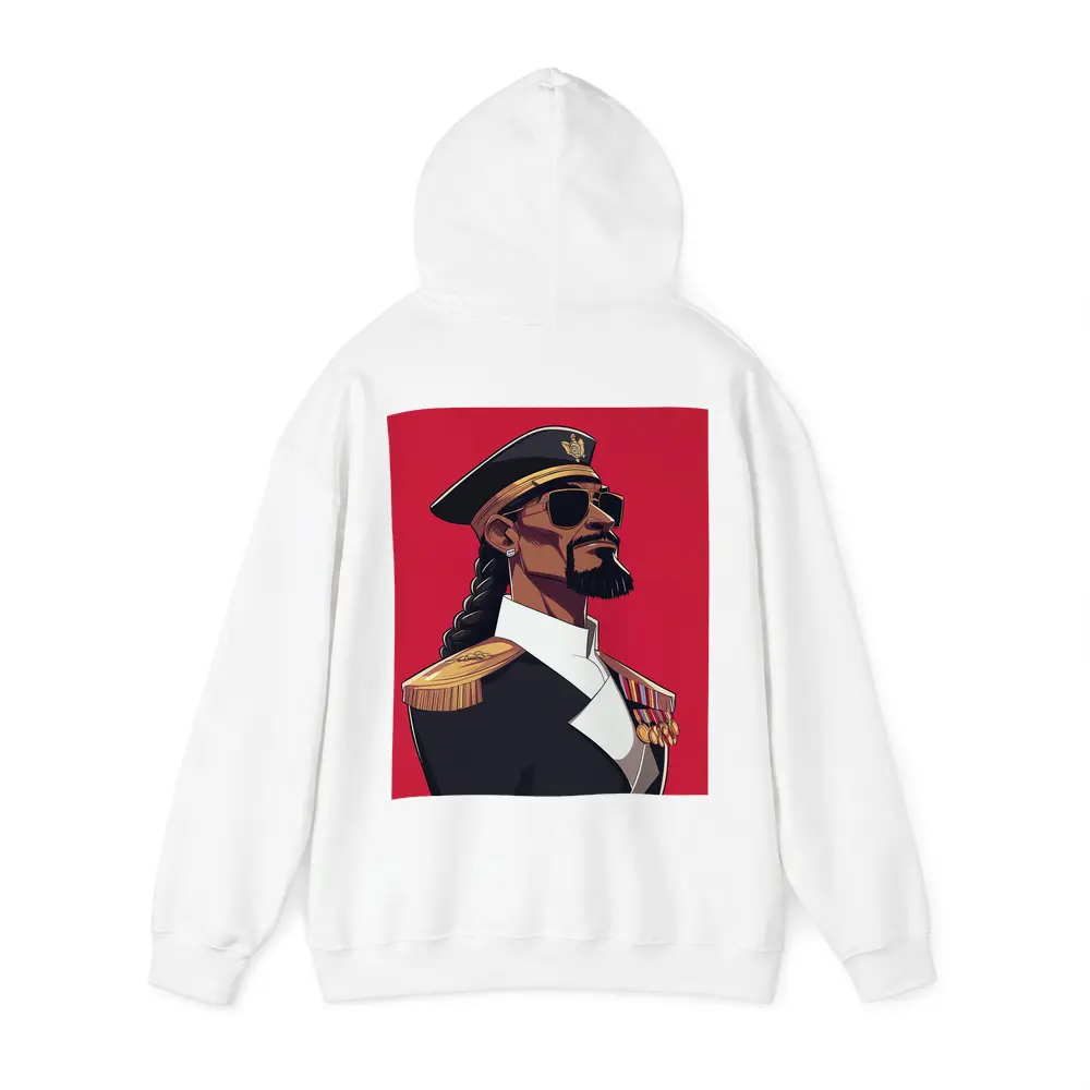 Hip Hop General Military Uniform Red Background – Hoodies
