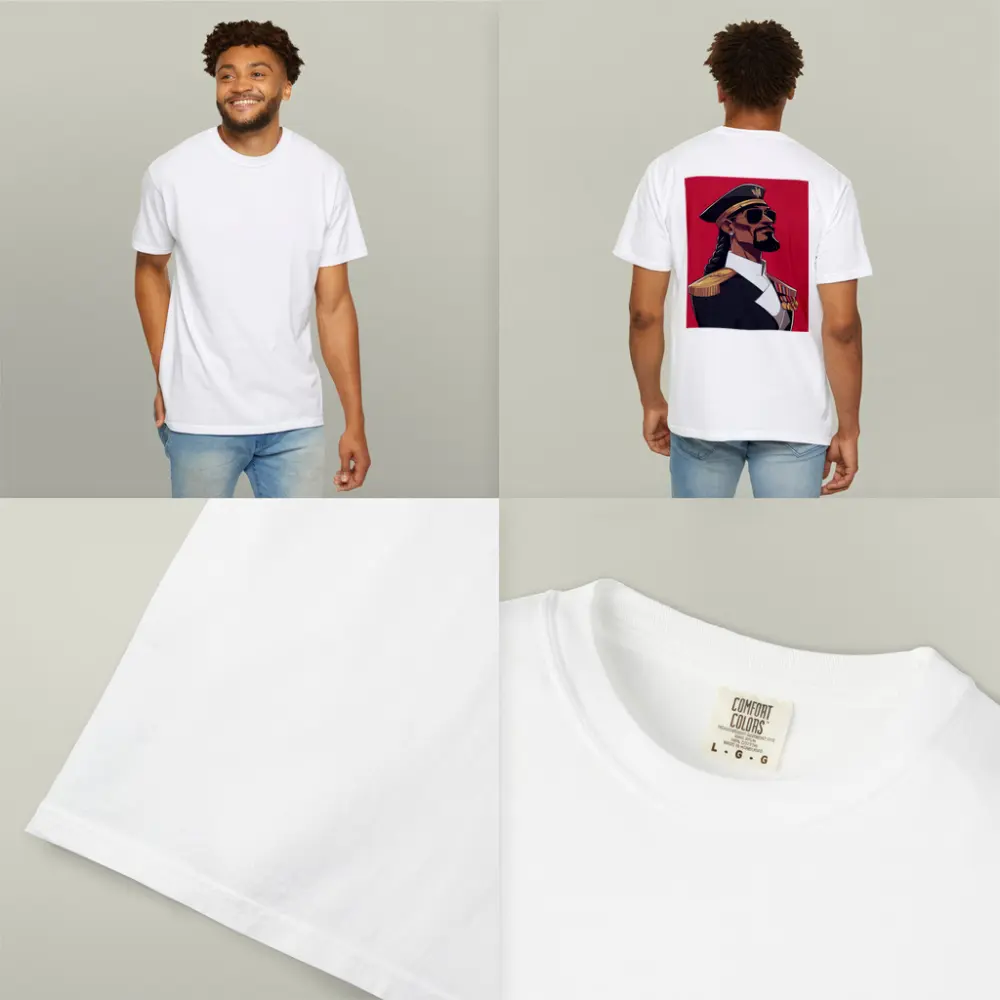 Hip Hop General Military Uniform Red Background – T-Shirts