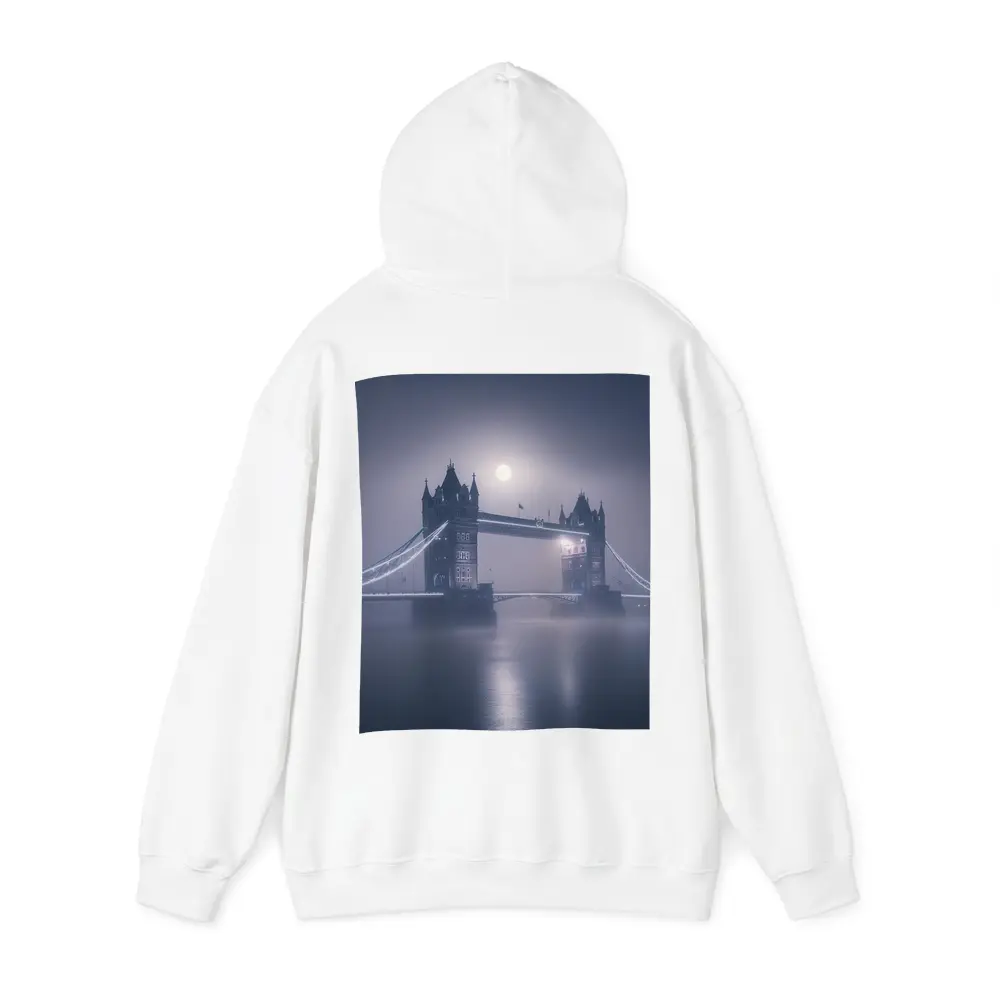 Tower Bridge London Foggy Moonlit Night – Hoodies