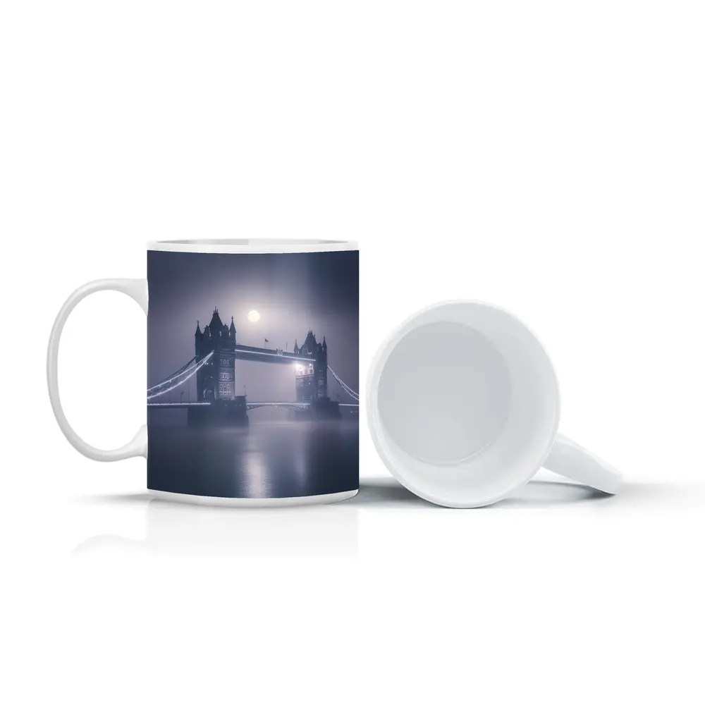 Tower Bridge London Foggy Moonlit Night – Mugs