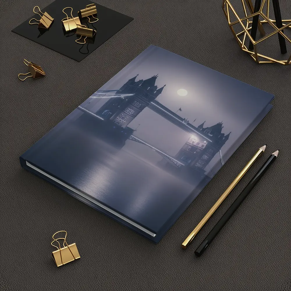 Tower Bridge London Foggy Moonlit Night – Notebooks