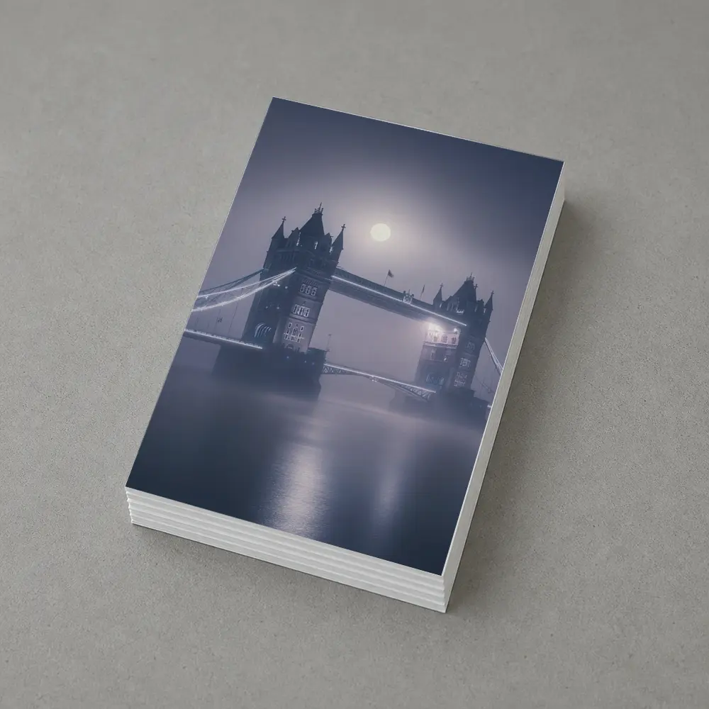 Tower Bridge London Foggy Moonlit Night – Postcards