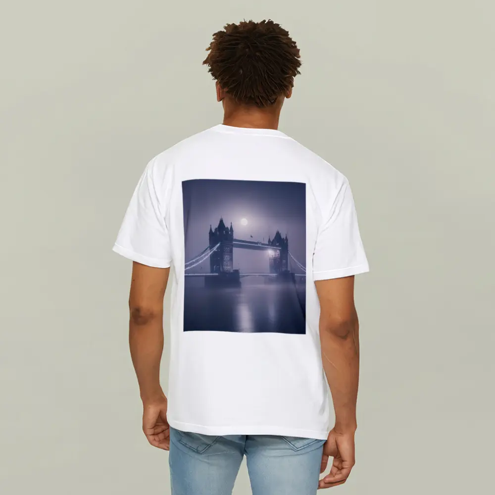 Tower Bridge London Foggy Moonlit Night – T-Shirts