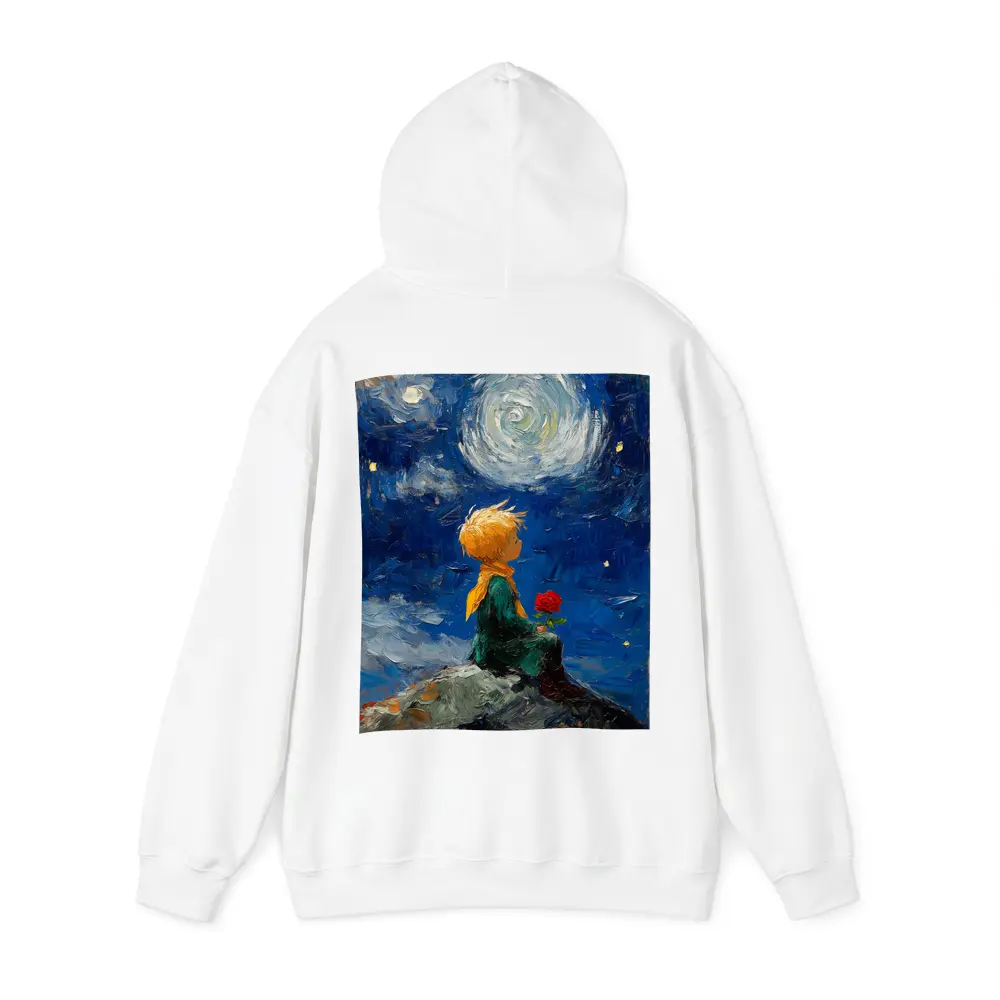 Little Prince Rose Starry Night Oil Painting – Hoodies
