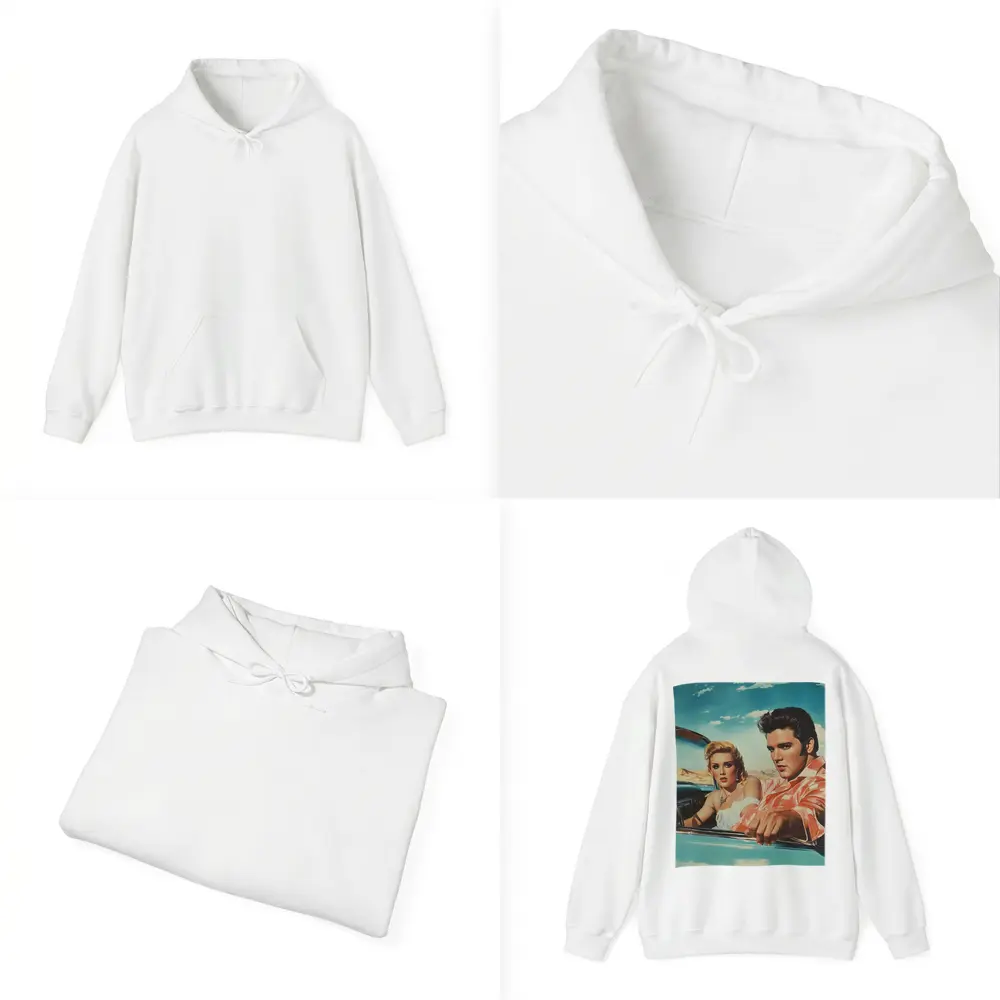 Elvis Style Couple Retro Convertible Desert Drive – Hoodies
