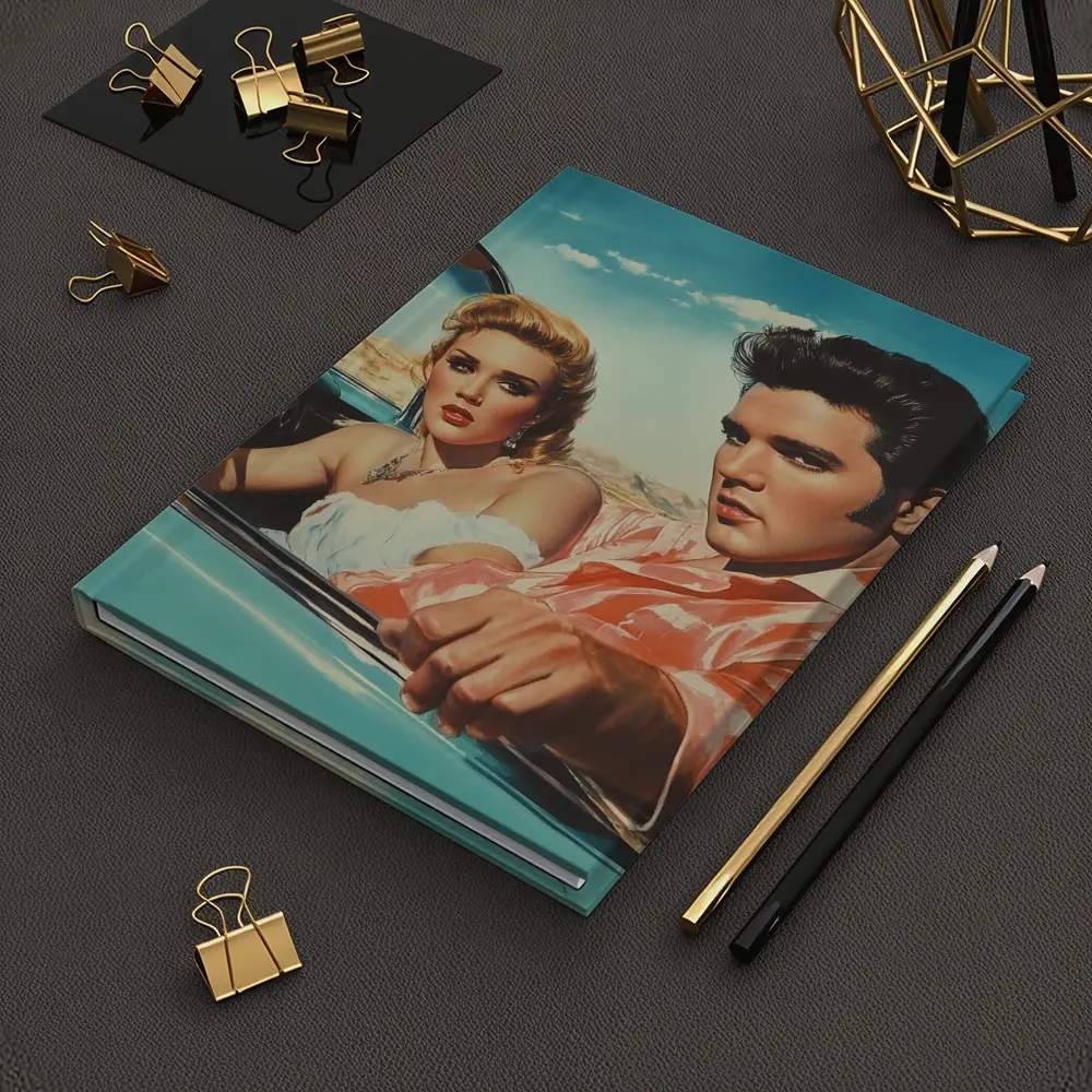 Elvis Style Couple Retro Convertible Desert Drive – Notebooks