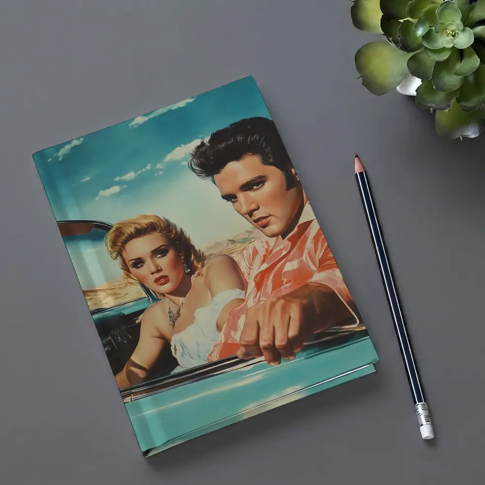 Elvis Style Couple Retro Convertible Desert Drive – Notebooks