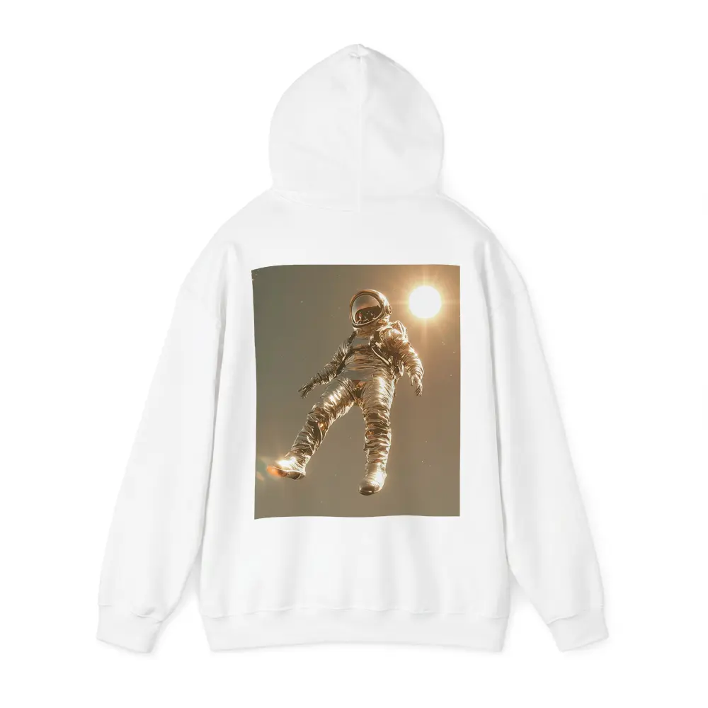 Golden Astronaut Floating In Starry Space – Hoodies