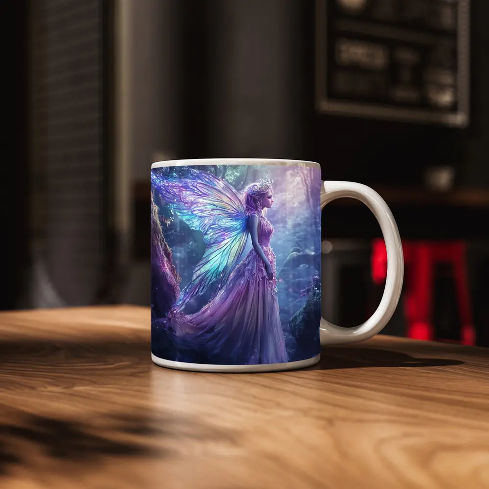 Fantasy Fairy Purple Wings Enchanted Forest – Mugs
