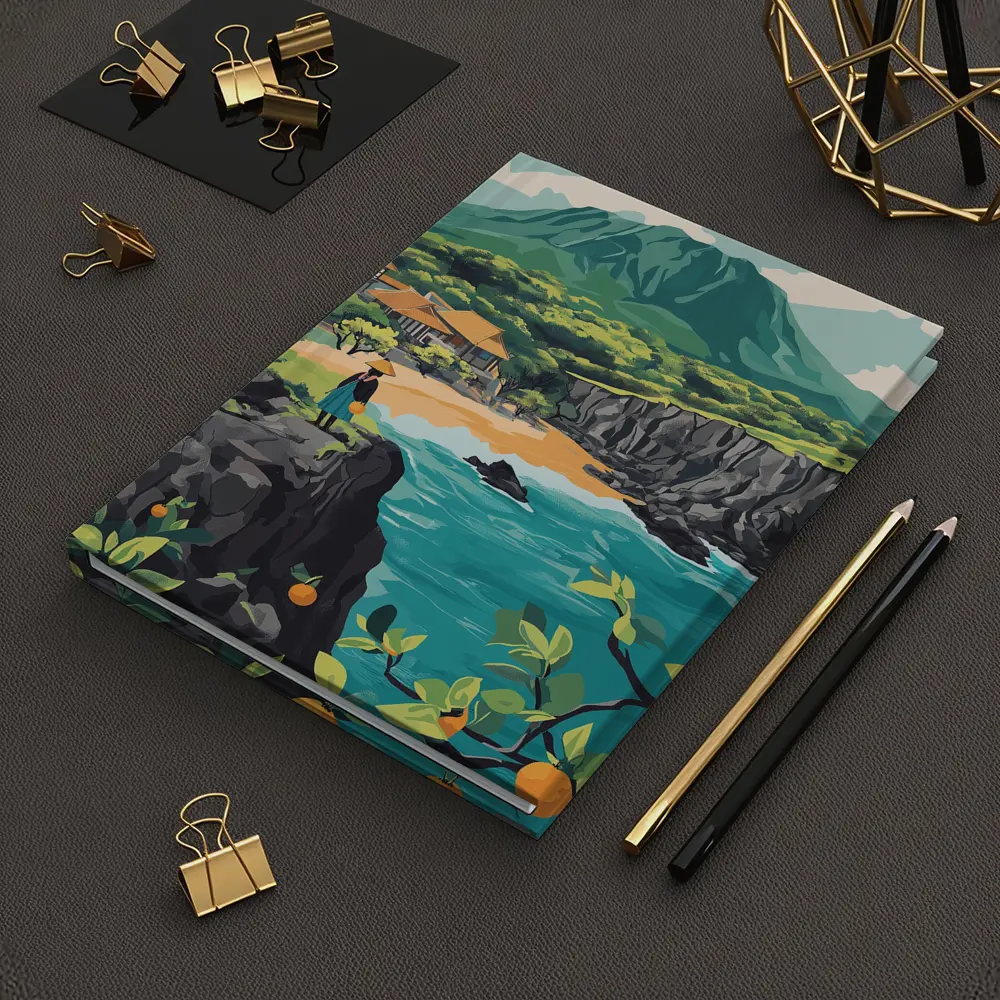 Japanese Coastal Village With Mountain View – Notebooks
