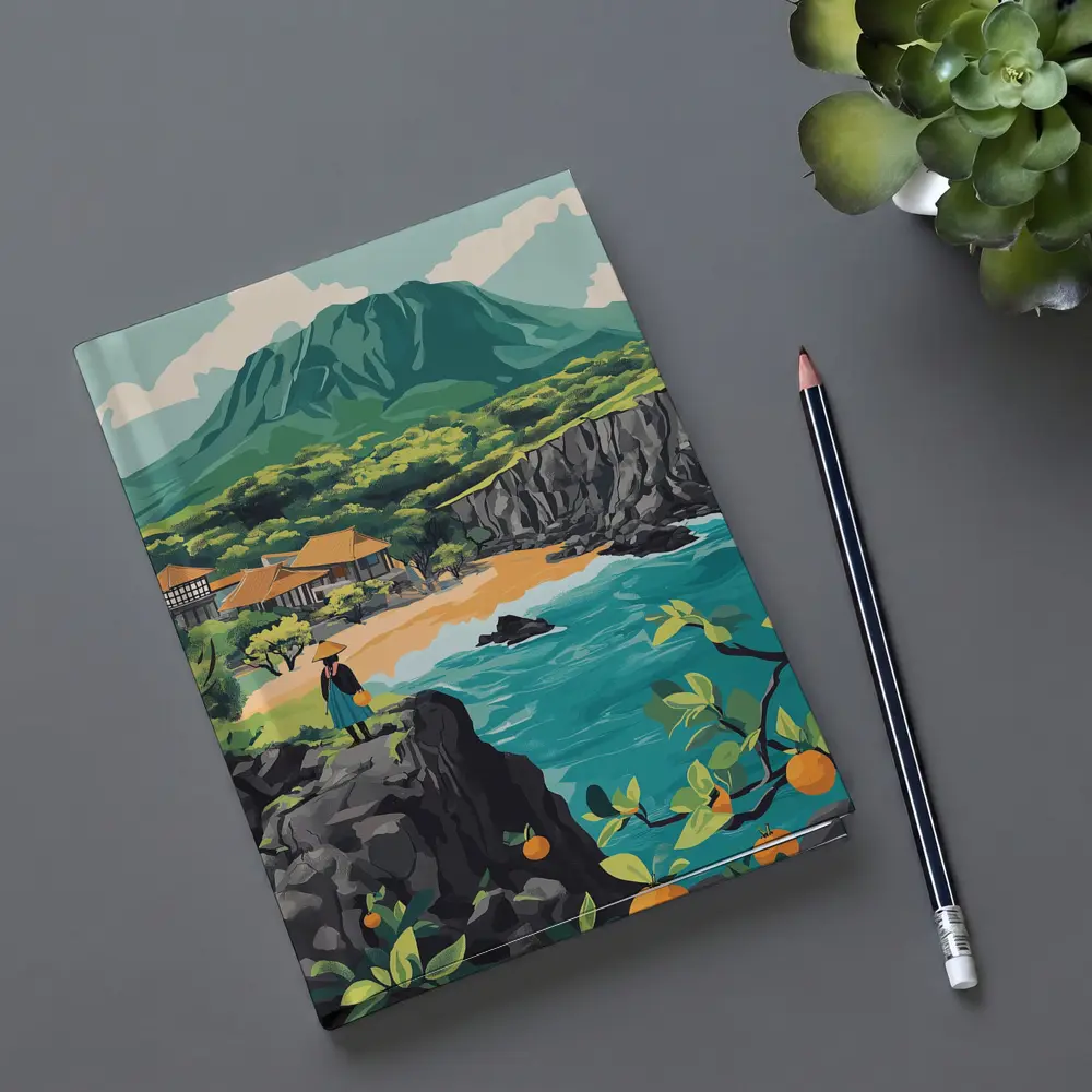 Japanese Coastal Village With Mountain View – Notebooks