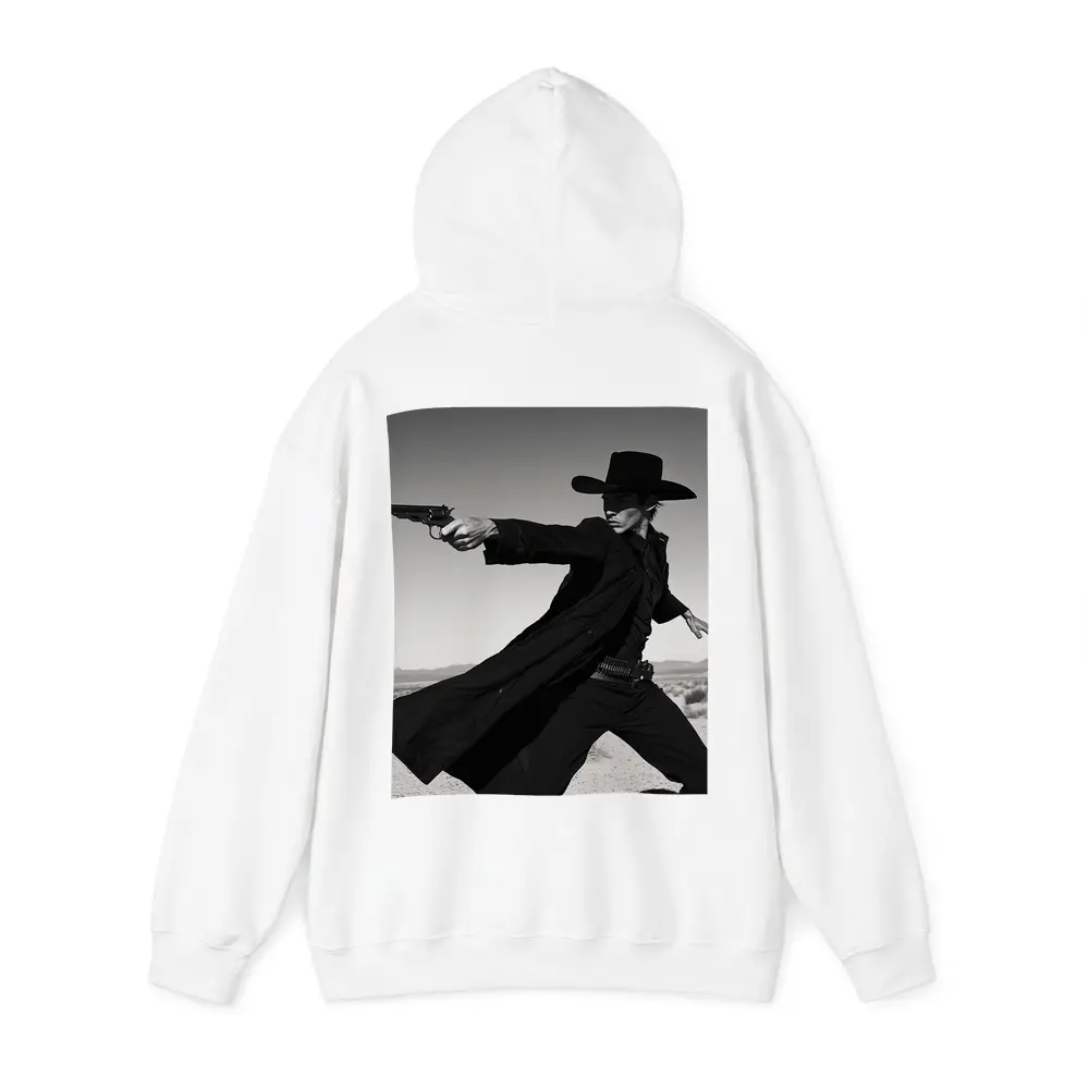 Gunslinger Cowboy Black Coat Desert Showdown – Hoodies