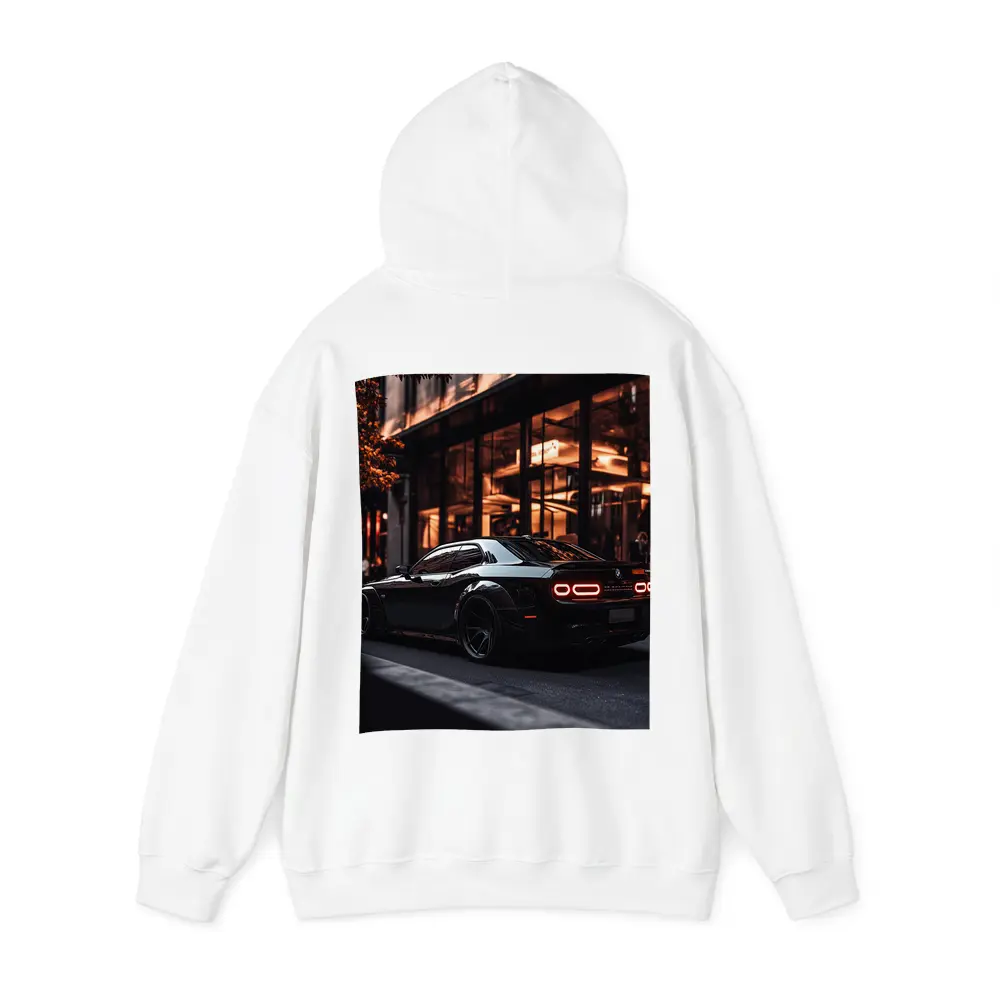 Dodge Challenger Black City Night Streets – Hoodies