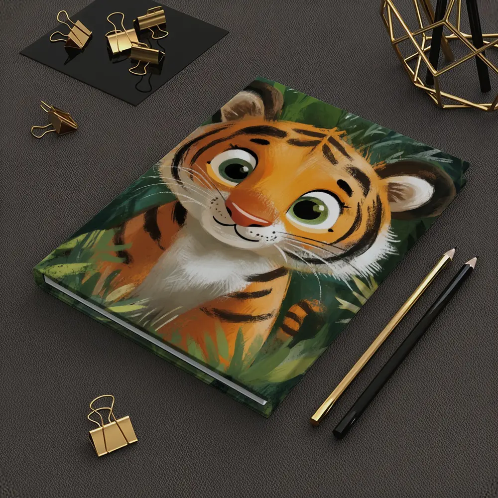 Cute Baby Tiger Cub Jungle Illustration – Notebooks