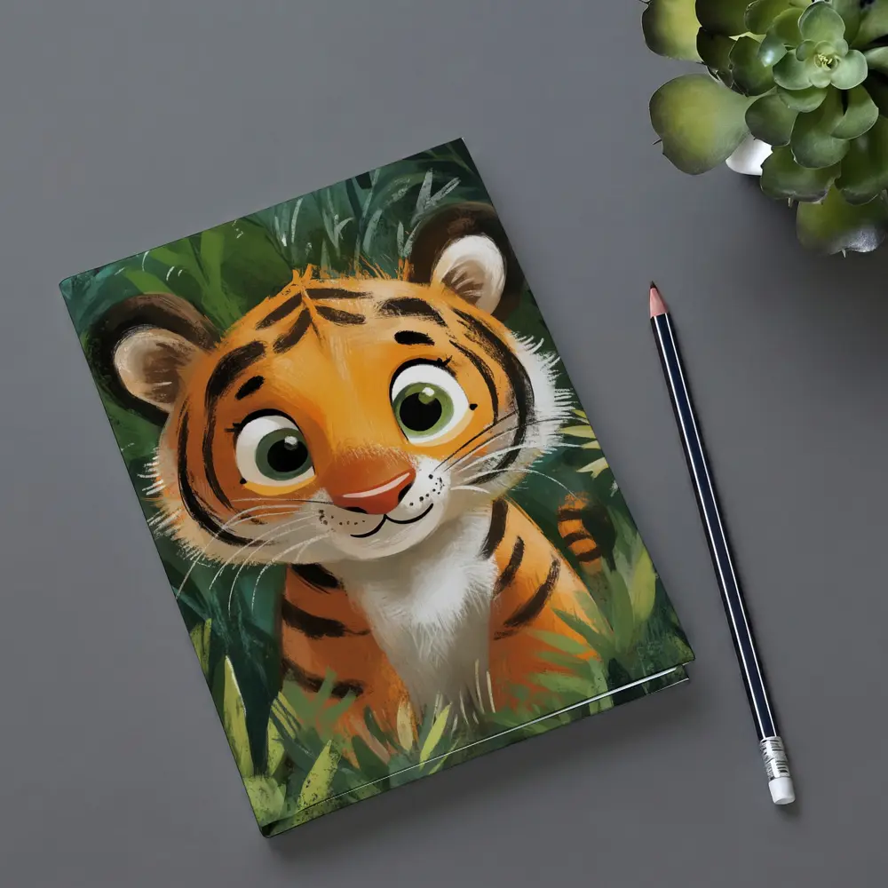 Cute Baby Tiger Cub Jungle Illustration – Notebooks
