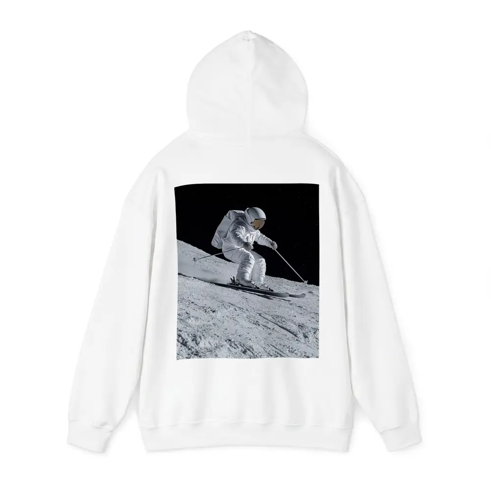 Astronaut Skiing On Moon Starry Night – Hoodies