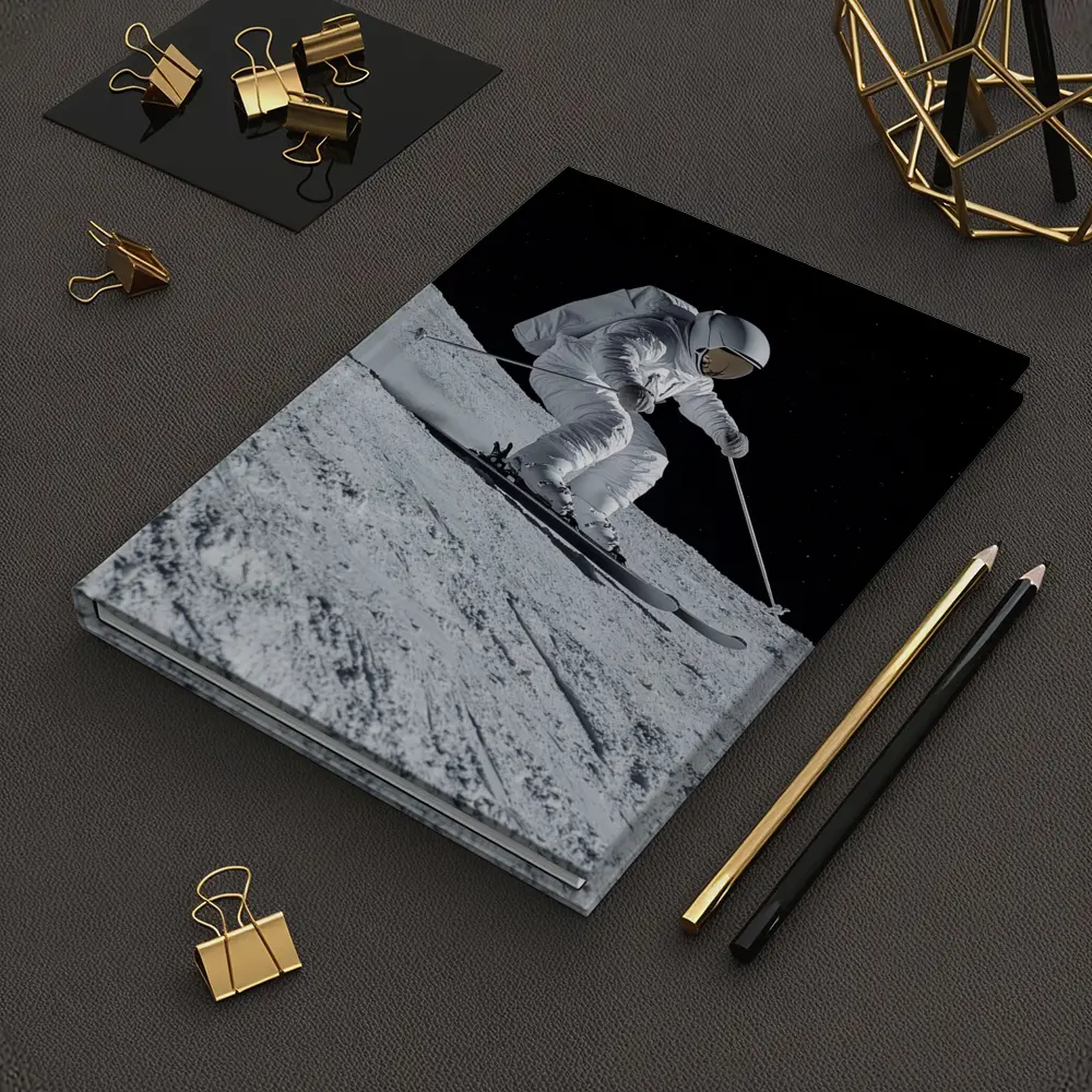Astronaut Skiing On Moon Starry Night – Notebooks