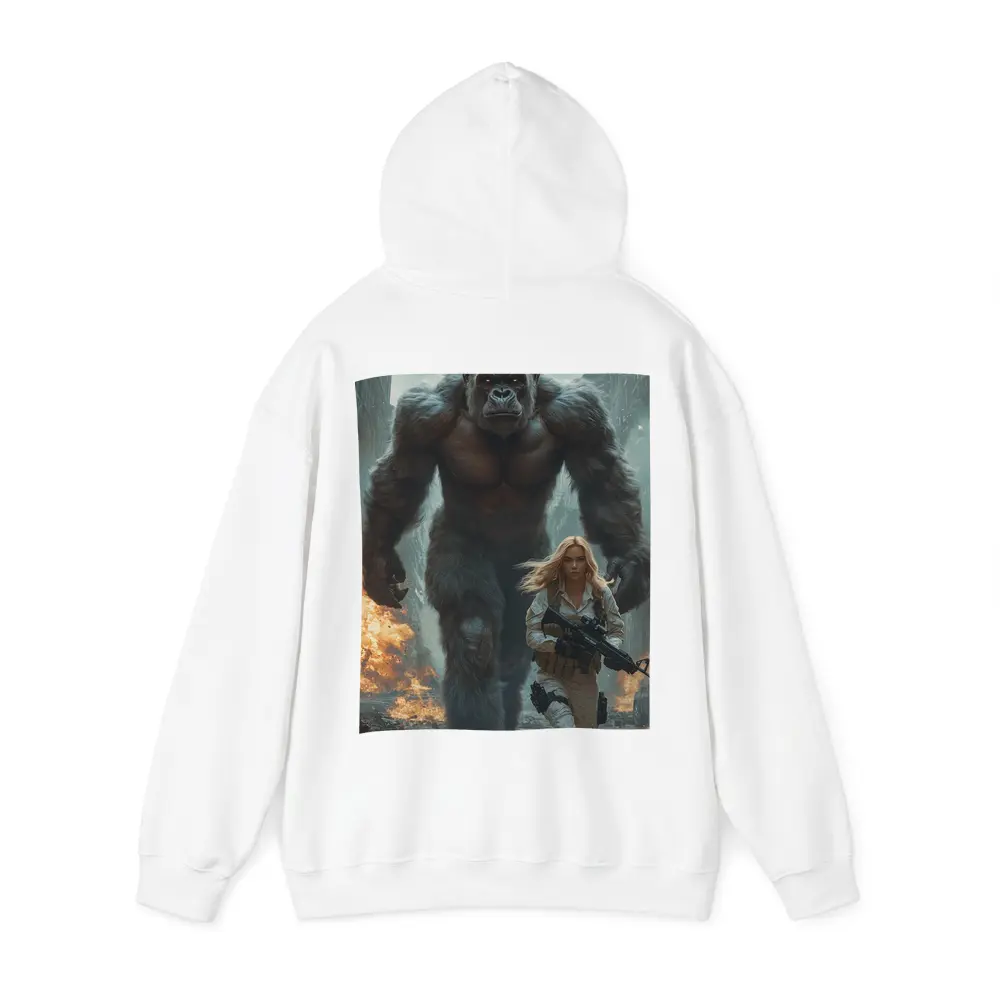 Giant Gorilla Woman Soldier Destroyed City – Hoodies