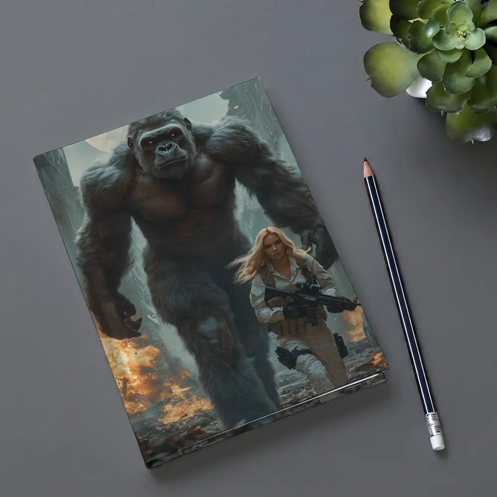 Giant Gorilla Woman Soldier Destroyed City – Notebooks