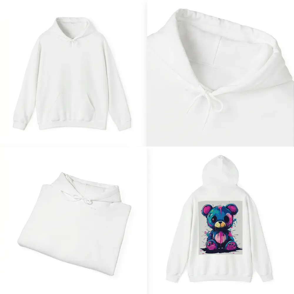 Graffiti Teddy Bear Colorful Paint Splash Art – Hoodies