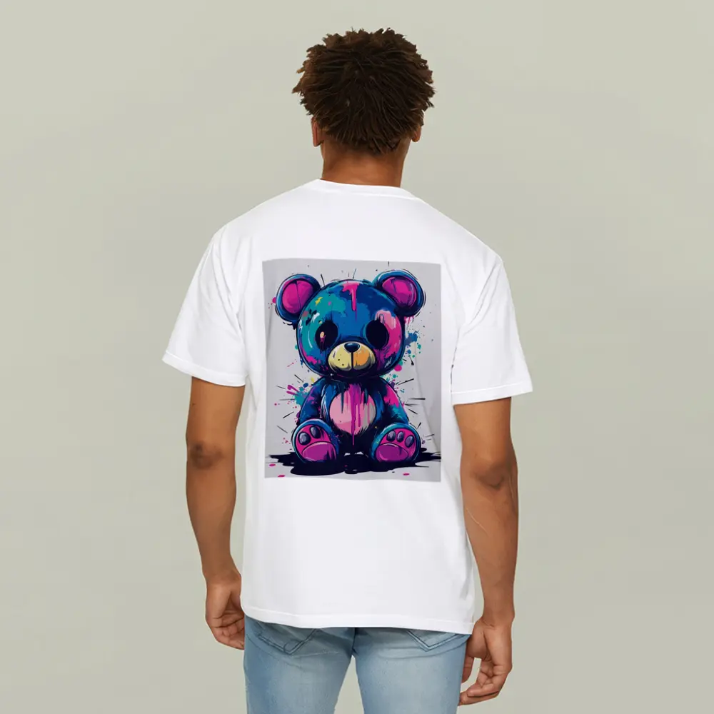 Graffiti Teddy Bear Colorful Paint Splash Art – T-Shirts