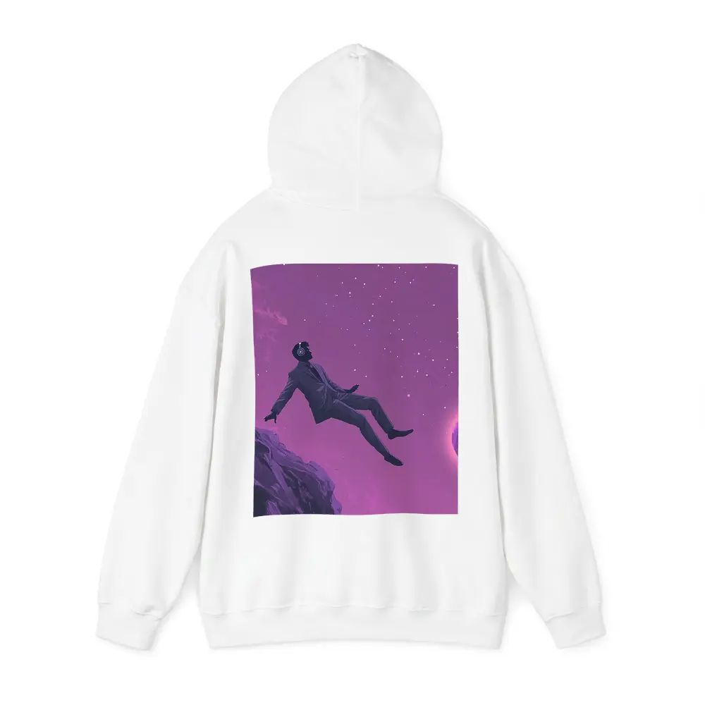 Man Floating In Purple Starry Night Sky – Hoodies