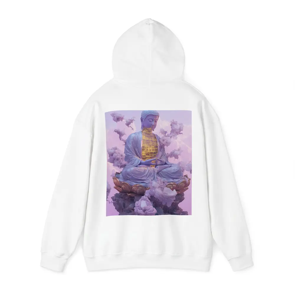 Buddha Statue Lotus Cloud Purple Sky – Hoodies