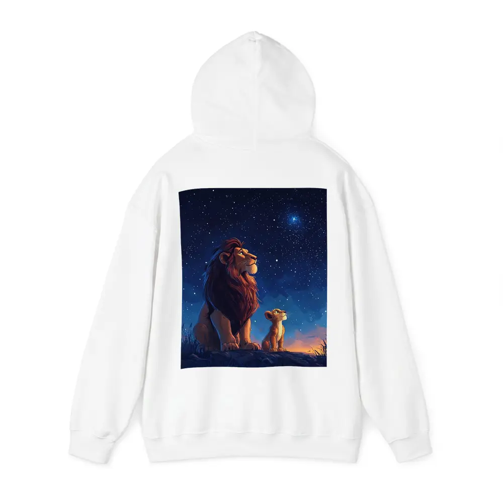 Lion And Cub Starry Night Sky Art – Hoodies