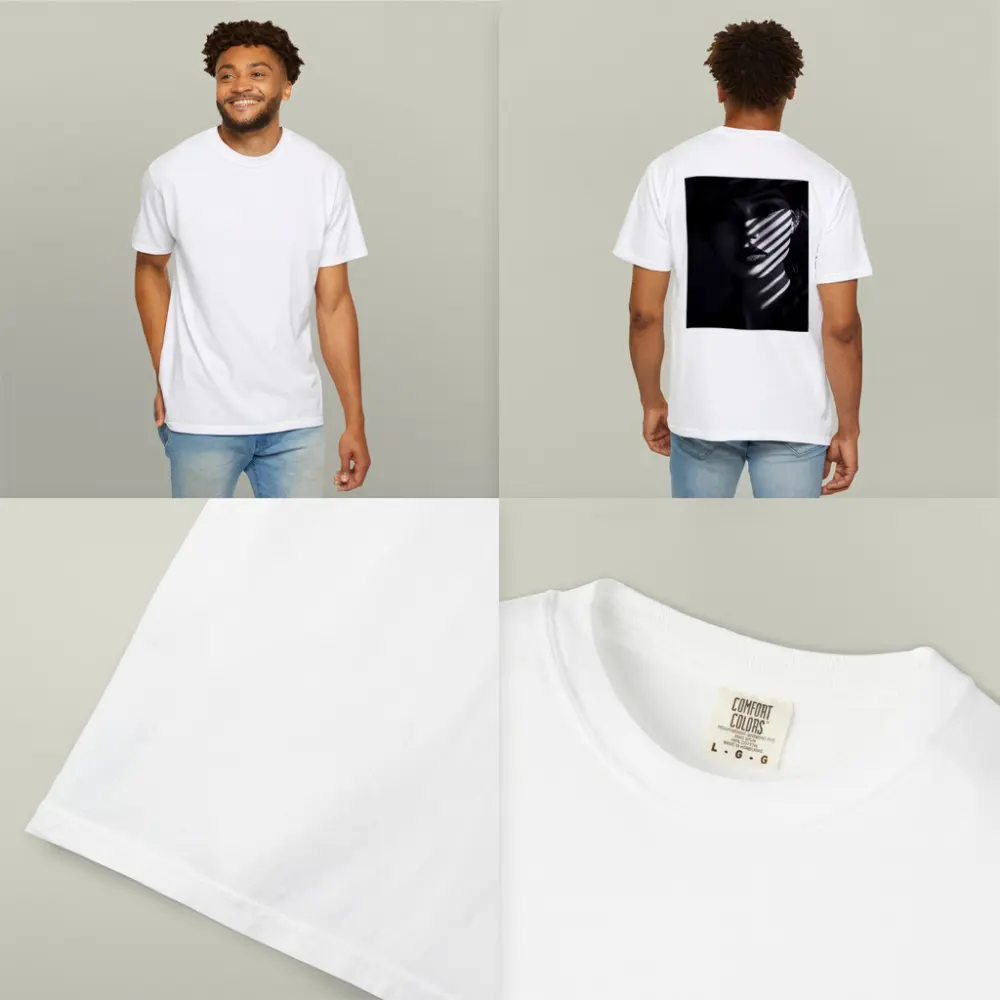 Woman in Black Hat Shadow Light Portrait – T-Shirts