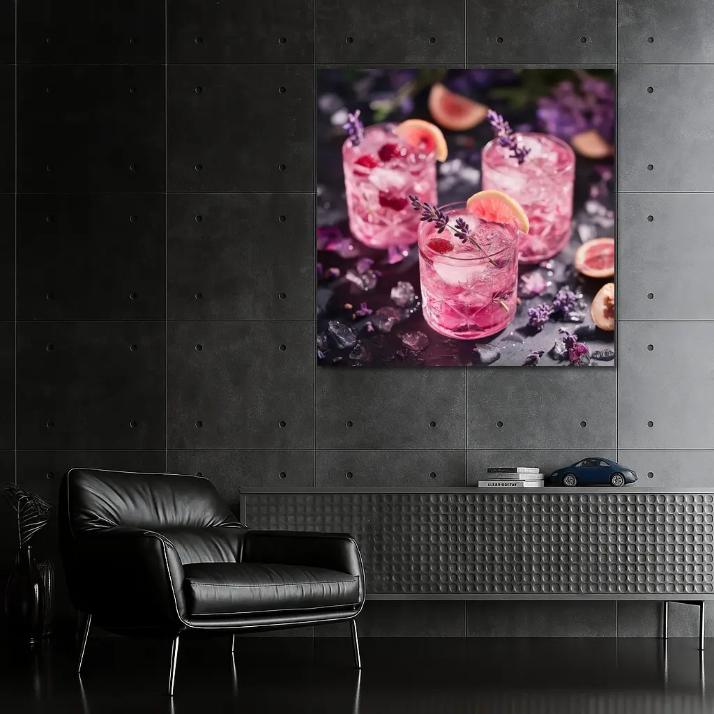 Pink Lavender Cocktails With Grapefruit Ice – Wall Art