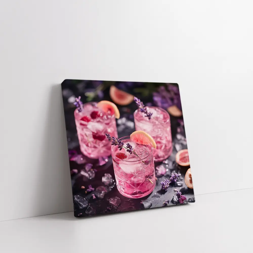 Pink Lavender Cocktails With Grapefruit Ice – Wall Art